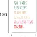 60Th Anniversary Card - Funny 60 Years Wedding Anniversary Card - Tenth Anniversary Card For Him Her - Gift Perfect For Husband Wife