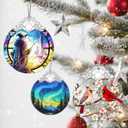 Christmas Ornaments: Stained Glass Ornament, Christmas Tree Ornament, Hanging Ornaments for Home Decor & Xmas Tree Decorations  Exquisite Holiday Decor, Gifts & Holiday Present - Witch (Wizard)