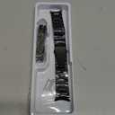 GOLDTOLUCK No Gap Stainless Steel Band Compatible with Samsung Galaxy Watch 8 7 6 5 4 Classic FE Pro Ultra 40mm 44mm 46mm 43mm 47mm 45mm 42mm Replacement Men Women Milanese Metal Elegant Casual (Black)