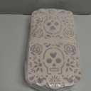 Papel Picado Banner Garland, Mexican Party Decorations for Day of The Dead, Indoor Outdoor Hanging Decor (White Light Brown)