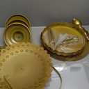 ZUMELER Gold 5Pcs Cake Stands Set Metal Round Cupcake Holder Cookies Dessert Display Plate Serving Tower Tray Platter with Handl for Baby Shower Wedding Birthday Party Celebration