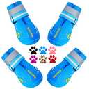QUMY Dog Shoes for Large Dogs, Medium Dog Boots & Paw Protectors for Winter Snowy Day, Summer Hot Pavement, Water-Resistant in Rainy Weather, Outdoor Walking, Indoor Hardfloors Skid-Resistant Sole 31-40 lbs