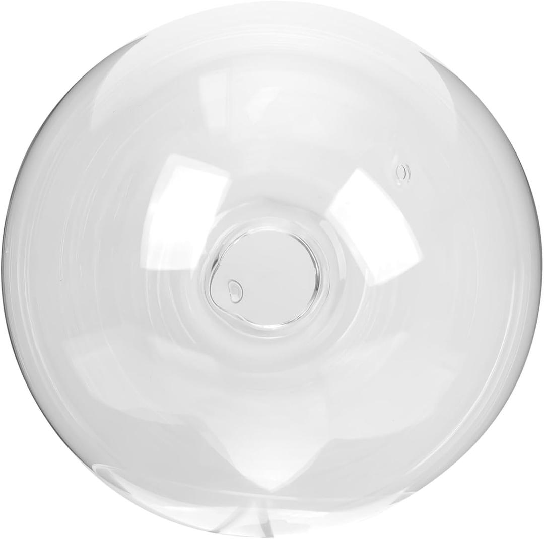 HOMSFOU Glass Globe Lamp Shade Replacement for G9 Base Light Fixtures 3.93 Inch Clear Round Lampshade for Pendant Ceiling Wall and Table Lamps (10x10cm)