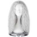 iCos Old Lady Wig Long Curly Silver Grey Witch Hair Wig Grandma Wig Halloween Costume Movie Cosplay Wig Adult