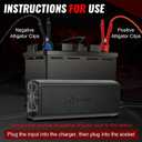 20A 12V LiFePO4 Battery Charger, 14.6V Lithium Battery Charger with M8 Terminals & Alligator Clips, Fast Charging, Over-Current and Over-Voltage Protection for 12V Lithium Iron Phosphate Batteries