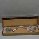 L Shaped Shower Curtain Rod, [24"-47.6"] x [24"-47.6"] Dual-Slide Corner 90 Degree Shower Rod for Bathroom, Bathtub & Outdoor with 12 Hooks & Ceiling Support - Brushed Nickel