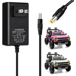24V Charger for Kids Ride On Car Toys 24 Volt Battery Charger for Best Choice Products Wrangler SUV Kid Trax Dynacraft ATV Quad Bumper Car Kids Electric Ride On Toys Accessories