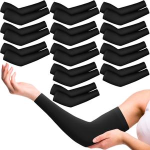 Panitay 12 Pairs Black Eczema Sleeve for Adult Eczema Psoriasis Arm Leg Sleeve for Women Men UV Protection for Itch Relief Sports