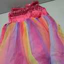 JerrisApparel Flower Girls Sequin Dress Rainbow Tutu Birthday Party Dress Pageant Gown (Rose, 8-9 Years)