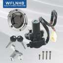 WFLNHB Ignition Switch Lock Key Fuel Cap Replacement for Kawasaki EX250J 2008 250R EX250J SE 2012 EX300A SE 2014