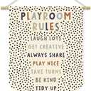 Playroom Decor, Playroom Rules Wall Hanging Pennant Flag Banner, Boy Nursery Decor, Boho Classroom Decor Baby Nursery Room Banner