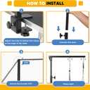Adjustable Dog Grooming Arms with Anti-Slip Powerful Metal Clamp,Portable Pet Grooming Arm for Table with 1 Loop Noose & Two No Sit Haunch Holder,Grooming Restraint for Small Medium Dogs/Cats at Home