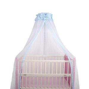 Breathable Crib Netting Bed Curtains Canopy for Kids Mosquito Net Bedroom Decor (Blue, Mosquito net)