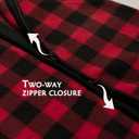 DaysU Micro Fleece Baby Sleep Sack 6-12 Months with Long Sleeves 1.5 TOG, Plush Warm Baby Wearable Blanket with 2-Way Zipper, Unisex Sleeping Bag for Infant Newborn, Buffalo Plaid (Medium)