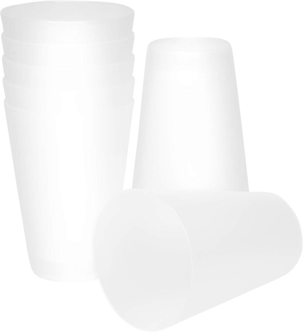 Reusable Plastic Party Cups 4PCS, White