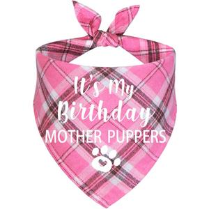 STMK Dog Birthday Bandana, It' s My Birthday Mother Puppers Multi Sizes Dog Birthday Girl Bandana for Small Medium Large Dogs Cats Pets (Pink, Small)