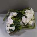 White Roses Artificial Flowers Bulk, 52Pcs Fake Roses White Flowers, DIY Silk Faux Roses Bouquet, Realistic White Faux Flowers Mohter's Day Valentine's Day Decor