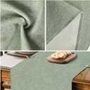 Artoid Mode Sage Green Table Runner, Seasonal Spring Summer Washable Kitchen Dining Table Decoration for Home Party Decor 13x108 Inch