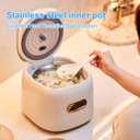 5 cup 2.5L Low Suger Rice Cooker with 304 Stainless Steel inner pot, healthy for 2-3-person households, Office workers & low carb dieters, exercisers and the elderly