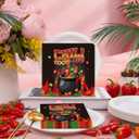200 Pcs Chili Cook Off Decorations Napkins, Funny Spicy Pepper Cartoon Party Napkins, Hot Chili Party Supplies for Festival or Cooking Contest