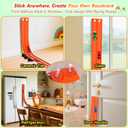 Flexible Race Track Toys for Kids: 15 Ft Rolls Up DIY Racetrack with 4 Cars & 10 Suction Cups - Compatible with Hot Wheels and Diecast 1/64th Cars - Birthday Gifts for Age 3-8 Years Old Boys Girls (Orange)