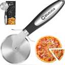 Premium Pizza Cutter, Multi-Purpose Stainless Steel Pizza Cutter Wheel with Non-Slip Soft Touch Handle, Perfect for Cutting Pizza, Dough and Pastry, Dishwasher Safe