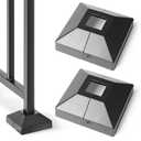 1" Base Cover, Split Type Skirt for Indoor/Outdoor Iron Deck Railing, Stair Post Decorative Covers (2Pack-Black)
