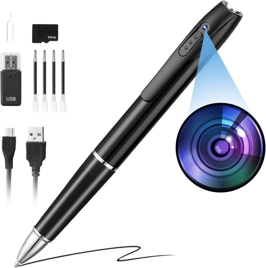 Hidden Spy Camera, 64GB Body Cam, Mini Camera with 1080P HD, Rechargeable Small Pocket Cam, Portable Pocket Camera, Small Video Recorder