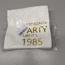 Horaldaily 100 Pack 41th Birthday Disposable Paper Decorative Luncheon Napkins, We're Gonna Party Like It's 1985 Hand Towel for Party Lunch Dinner Kitchen Bathroom (Gold,6.5x6.5 Inches)