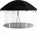 10FT 12FT 14FT 15FT 16FT Dome Trampoline Canopy Cover for Backyard Trampolines, 600D Heavy-Duty Waterproof Fabric with Taped Seams, Curved Roof Design Prevents Water Pooling