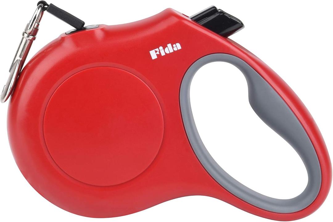 Fida Retractable Dog Leash, 16 ft Dog Walking Leash for Small and Medium Dogs up to 44lbs, 360 Tangle-Free, Red