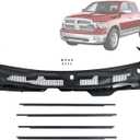 Windshield Wiper Cowl Panel Grille w/Window Trim Molding Compatible with Dodge Ram 1500 2500 3500 2009-2018,1500 Classic 2019-2024 Cowl Top Panel Replace 55112305AD 55112305AB 55112305AC