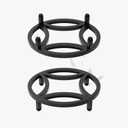1 Pack Zhongma 11.5x11.5 Inch Sturdy Potted Plant Stand Flower Pot Holder Heavy Duty Construction, Low Plant Stand for Home Indoor and Outdoor, Sturdy plant riser and saucer without Installation Required