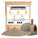22 lb Masonry Refractory Mortar Rated 2600F Fireplace Brick, Pizza Oven | No Heat Cure. Just add water & mix. Trowel into joints & flues. For Masonry: fire pits, kilns, forges. Reheat Safe
