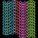 Glow Fever Glow In The Dark 50 Bendable Glow Stick Glasses with Connectors - Glow Glasses Party Pack for Concert, Halloween & Birthday Party Favors - Party Dragon, Mixed