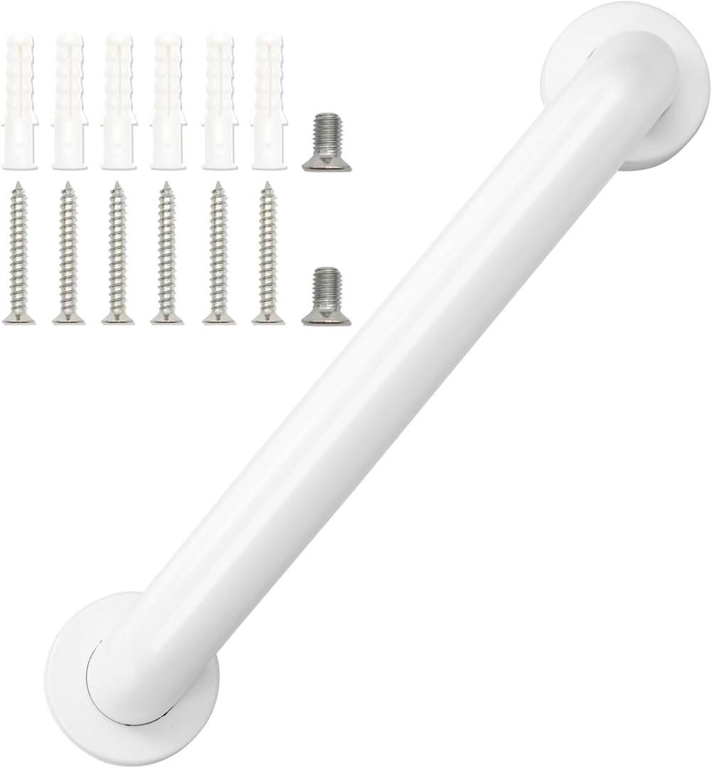 Shower Handles for Elderly Handicap Grab Bar Shower Handrails Bathroom Safety Hand Rail Support for Seniors Toilet Assist 12 Inch