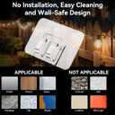 100Pcs Outdoor String Light Hooks  Heavy Duty Adhesive Wall Hooks for Hanging Christmas Lights, Waterproof Clear Cable Clips for Indoor & Outdoor Decor, No-Drill Wall-Safe Rope Organizers