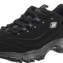 Skechers Women's D'Lites-Play on Fashion Sneaker (7, Black)