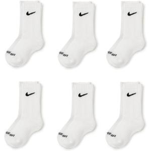 Nike Kids' 6-Pack Performance Socks (XX-Small, White)
