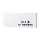 1 Pc White Hdpe Sheet 1/4" Thick, 12" x 36" Hdpe Plastic Sheet Polyethylene Board Flexible Solid Plastic Block for DIY Projects Crafts Machining Home
