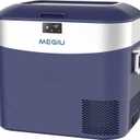 Megiu Car Refrigerator Portable Car Fridge 12V Refrigerator 23 Quart (22 Liter) Freezer Compressor Cooler 12V/24V DC 110240 V AC for Outdoor Camping Travel Home Use -18~+15 (Blue)