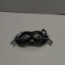 BCARICH 2025 New Masquerade Mask for Women, Metal Filigree Venetian Mask with Sparkle Rhinestone for Mardi Gras (Black)