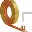 26 Feet Flexible Corner Protector Trim Molding 0.8 in Width Peel and Stick Molding 90 Inside & Outside Corner Guards Trim for Tile and Wall Edges Gaps, Furniture and Wall Repair-Gold