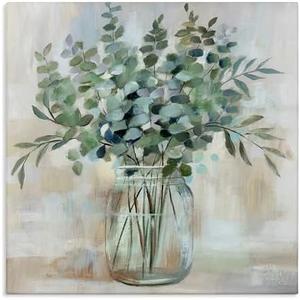 Stupell Industries Soothing Eucalyptus Herb Arrangement, Designed By Nan, 17 x 17, Canvas Wall Art