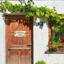 Rustic Welcome to Yaya's Place Decor Sign, Welcome Decor Sign, Sunflower Sign, Hanging Decorative Wood Plaque, Printed Wood Art Wall Decor, Porch Decor Sign, Yaya's Gift, Gift for Grandma 12x7in