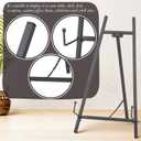 Leinuosen Metal Easel Stand 16.5" H x 8.7" W x 4.3" D Table Top Easel Stand for Display Tripod Art Picture Mirror Modern Plate Holder for Display Book Photo Wedding Sign (Grey,1 Pcs)