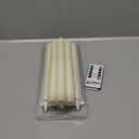 Homemory Real Wax LED Flameless Taper Candles with Remote Timer, 9.6 Inches Ivory Fake Candlesticks, Dripless Battery Operated Window Candle with 3D Flickering Flame for Fireplace Xmas Halloween