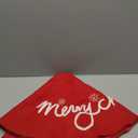 48 Inch Christmas Tree Skirt Red Small Plush Xmas Tree Mat with Merry Christmas Patterns Soft Thick Holiday Decor for Home Party