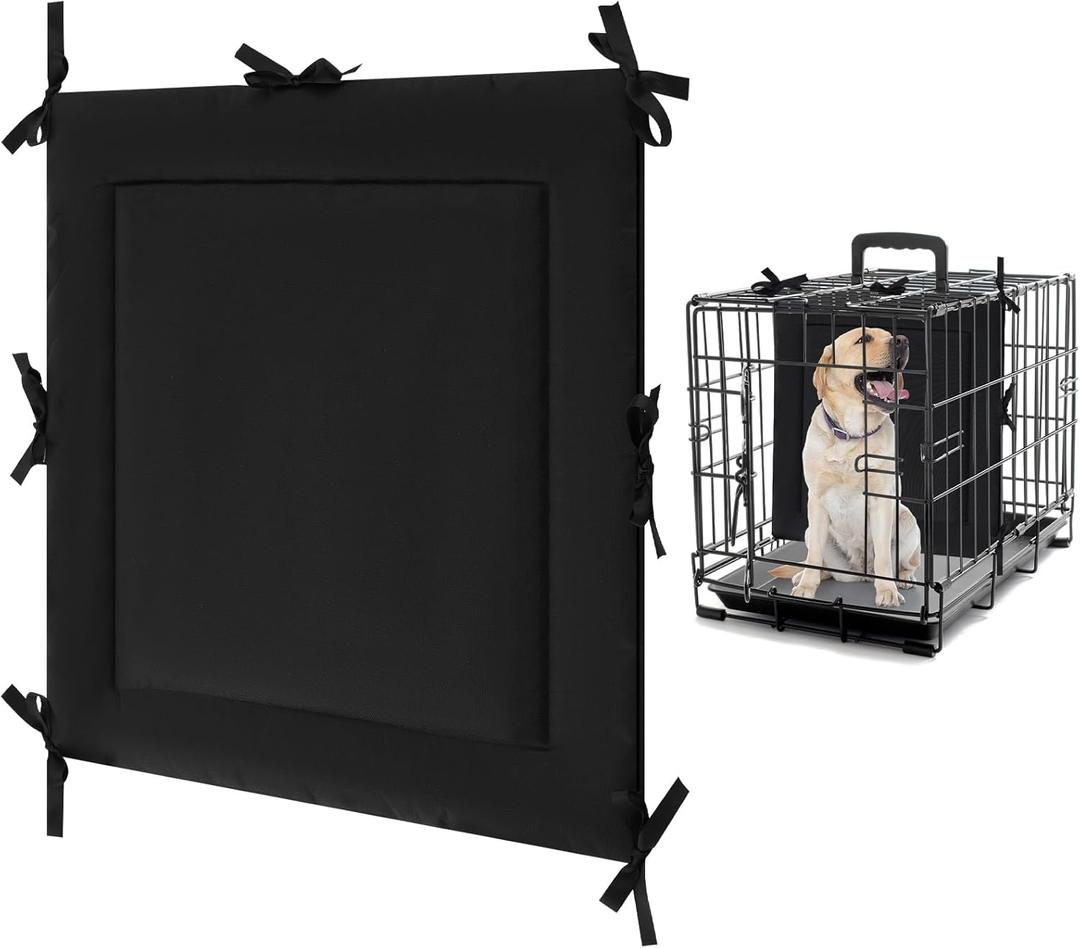 Thyle Dog Crate Divider Panel, Black Thick Dog Kennel Divider with Ties, Puppy Accessories for Puppy Training (1 Pcs,18" H X 16.5" W for 24" Crate)