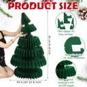 Civaner 3 ft x 1.8 ft Large Honeycomb Christmas Tree Thickened 3D Honeycomb Paper Christmas Tree with Magnetic Folding Xmas Modern Decorations Xmas for Home Living Room Holiday Decorations (35.4 Inches, Green)